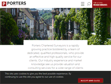Tablet Screenshot of porterssurveyors.com